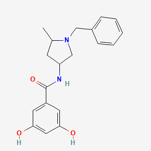 N-(1-benzyl-5-methylpyrrolidin-3-yl)-3,5-dihydroxybenzamide