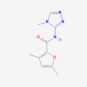 3,5-dimethyl-N-(4-methyl-1,2,4-triazol-3-yl)furan-2-carboxamide