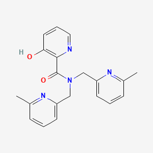 molecular formula C20H20N4O2 B7667220 3-hydroxy-N,N-bis[(6-methylpyridin-2-yl)methyl]pyridine-2-carboxamide 