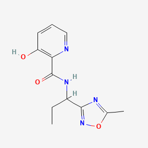 3-hydroxy-N-[1-(5-methyl-1,2,4-oxadiazol-3-yl)propyl]pyridine-2-carboxamide