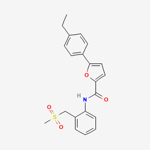 molecular formula C21H21NO4S B7667251 5-(4-ethylphenyl)-N-[2-(methylsulfonylmethyl)phenyl]furan-2-carboxamide 