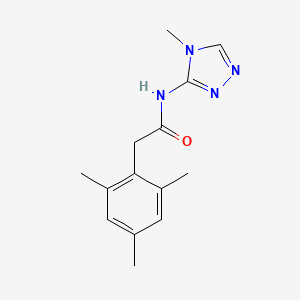 N-(4-methyl-1,2,4-triazol-3-yl)-2-(2,4,6-trimethylphenyl)acetamide