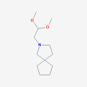 molecular formula C12H23NO2 B7667263 2-(2,2-Dimethoxyethyl)-2-azaspiro[4.4]nonane 