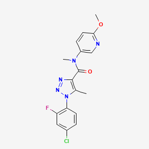 1-(4-chloro-2-fluorophenyl)-N-(6-methoxypyridin-3-yl)-N,5-dimethyltriazole-4-carboxamide