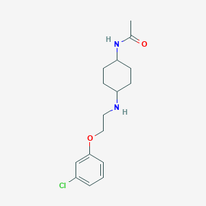 N-[4-[2-(3-chlorophenoxy)ethylamino]cyclohexyl]acetamide