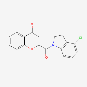 2-(4-Chloro-2,3-dihydroindole-1-carbonyl)chromen-4-one