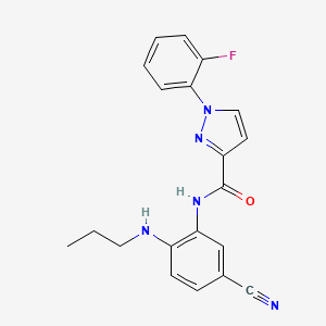 N-[5-cyano-2-(propylamino)phenyl]-1-(2-fluorophenyl)pyrazole-3-carboxamide