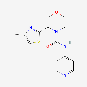 3-(4-methyl-1,3-thiazol-2-yl)-N-pyridin-4-ylmorpholine-4-carboxamide