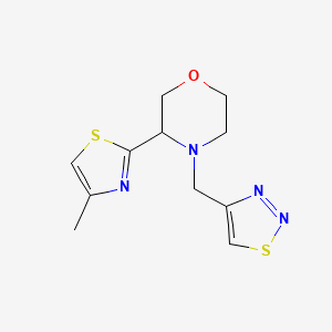 3-(4-Methyl-1,3-thiazol-2-yl)-4-(thiadiazol-4-ylmethyl)morpholine