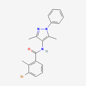 3-bromo-N-(3,5-dimethyl-1-phenylpyrazol-4-yl)-2-methylbenzamide