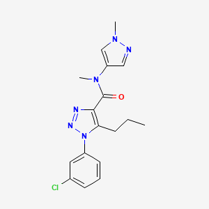 1-(3-chlorophenyl)-N-methyl-N-(1-methylpyrazol-4-yl)-5-propyltriazole-4-carboxamide