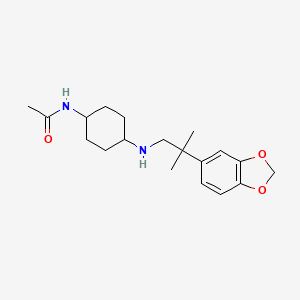 N-[4-[[2-(1,3-benzodioxol-5-yl)-2-methylpropyl]amino]cyclohexyl]acetamide