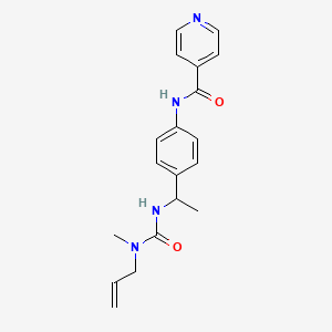 N-[4-[1-[[methyl(prop-2-enyl)carbamoyl]amino]ethyl]phenyl]pyridine-4-carboxamide