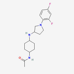 N-[4-[[1-(2,4-difluorophenyl)pyrrolidin-3-yl]amino]cyclohexyl]acetamide