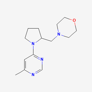 molecular formula C14H22N4O B7667439 4-[[1-(6-Methylpyrimidin-4-yl)pyrrolidin-2-yl]methyl]morpholine 