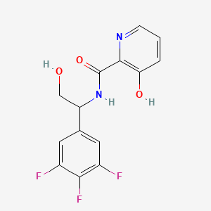 3-hydroxy-N-[2-hydroxy-1-(3,4,5-trifluorophenyl)ethyl]pyridine-2-carboxamide