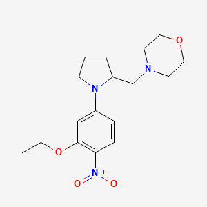 molecular formula C17H25N3O4 B7667454 4-[[1-(3-Ethoxy-4-nitrophenyl)pyrrolidin-2-yl]methyl]morpholine 