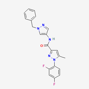 N-(1-benzylpyrazol-4-yl)-1-(2,4-difluorophenyl)-5-methylpyrazole-3-carboxamide