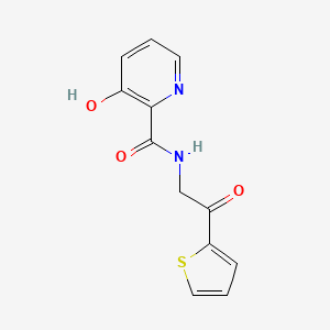 molecular formula C12H10N2O3S B7667494 3-hydroxy-N-(2-oxo-2-thiophen-2-ylethyl)pyridine-2-carboxamide 