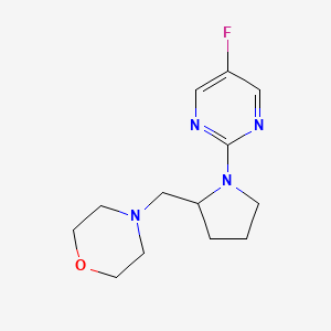 molecular formula C13H19FN4O B7667507 4-[[1-(5-Fluoropyrimidin-2-yl)pyrrolidin-2-yl]methyl]morpholine 