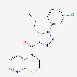 molecular formula C19H18ClN5OS B7667533 [1-(3-Chlorophenyl)-5-propyltriazol-4-yl]-(2,3-dihydropyrido[2,3-b][1,4]thiazin-1-yl)methanone 