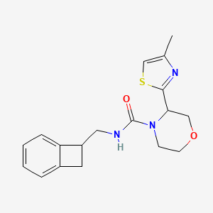 molecular formula C18H21N3O2S B7667548 N-(7-bicyclo[4.2.0]octa-1,3,5-trienylmethyl)-3-(4-methyl-1,3-thiazol-2-yl)morpholine-4-carboxamide 