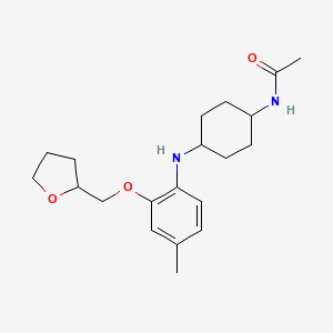 N-[4-[4-methyl-2-(oxolan-2-ylmethoxy)anilino]cyclohexyl]acetamide