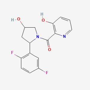 [2-(2,5-Difluorophenyl)-4-hydroxypyrrolidin-1-yl]-(3-hydroxypyridin-2-yl)methanone