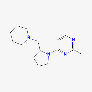 molecular formula C15H24N4 B7667581 2-Methyl-4-[2-(piperidin-1-ylmethyl)pyrrolidin-1-yl]pyrimidine 