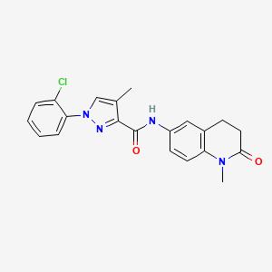 1-(2-chlorophenyl)-4-methyl-N-(1-methyl-2-oxo-3,4-dihydroquinolin-6-yl)pyrazole-3-carboxamide