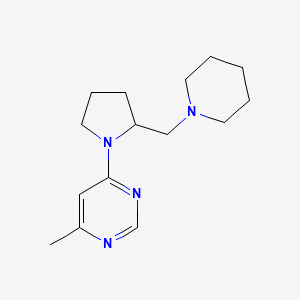 molecular formula C15H24N4 B7667595 4-Methyl-6-[2-(piperidin-1-ylmethyl)pyrrolidin-1-yl]pyrimidine 