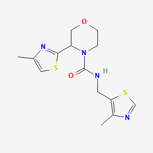 3-(4-methyl-1,3-thiazol-2-yl)-N-[(4-methyl-1,3-thiazol-5-yl)methyl]morpholine-4-carboxamide