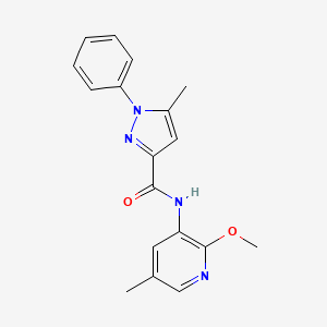 N-(2-methoxy-5-methylpyridin-3-yl)-5-methyl-1-phenylpyrazole-3-carboxamide