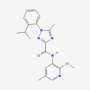 N-(2-methoxy-5-methylpyridin-3-yl)-5-methyl-1-(2-propan-2-ylphenyl)-1,2,4-triazole-3-carboxamide