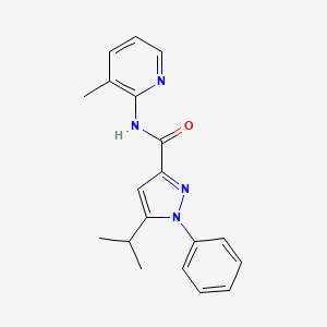 molecular formula C19H20N4O B7667635 N-(3-methylpyridin-2-yl)-1-phenyl-5-propan-2-ylpyrazole-3-carboxamide 