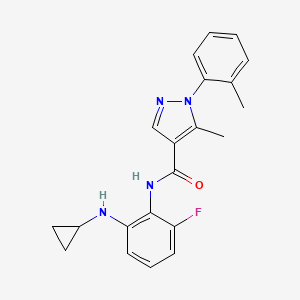 N-[2-(cyclopropylamino)-6-fluorophenyl]-5-methyl-1-(2-methylphenyl)pyrazole-4-carboxamide