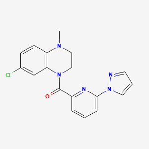 (7-Chloro-4-methyl-2,3-dihydroquinoxalin-1-yl)-(6-pyrazol-1-ylpyridin-2-yl)methanone