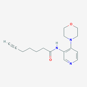 molecular formula C16H21N3O2 B7667685 N-(4-morpholin-4-ylpyridin-3-yl)hept-6-ynamide 