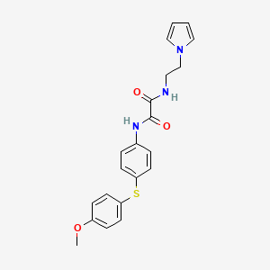 N'-[4-(4-methoxyphenyl)sulfanylphenyl]-N-(2-pyrrol-1-ylethyl)oxamide