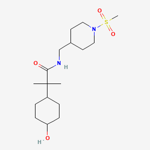 2-(4-hydroxycyclohexyl)-2-methyl-N-[(1-methylsulfonylpiperidin-4-yl)methyl]propanamide