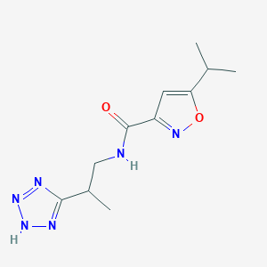 5-propan-2-yl-N-[2-(2H-tetrazol-5-yl)propyl]-1,2-oxazole-3-carboxamide