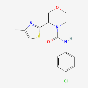 N-(4-chlorophenyl)-3-(4-methyl-1,3-thiazol-2-yl)morpholine-4-carboxamide