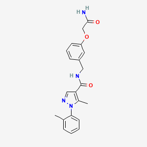 N-[[3-(2-amino-2-oxoethoxy)phenyl]methyl]-5-methyl-1-(2-methylphenyl)pyrazole-4-carboxamide