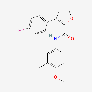 3-(4-fluorophenyl)-N-(4-methoxy-3-methylphenyl)furan-2-carboxamide