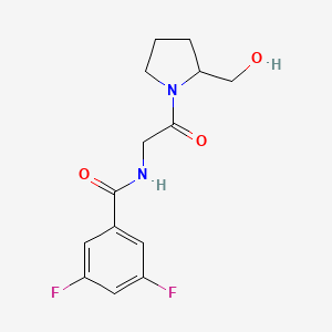 3,5-difluoro-N-[2-[2-(hydroxymethyl)pyrrolidin-1-yl]-2-oxoethyl]benzamide