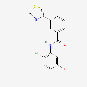 N-(2-chloro-5-methoxyphenyl)-3-(2-methyl-1,3-thiazol-4-yl)benzamide