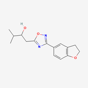 1-[3-(2,3-Dihydro-1-benzofuran-5-yl)-1,2,4-oxadiazol-5-yl]-3-methylbutan-2-ol