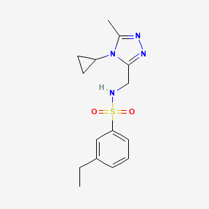 molecular formula C15H20N4O2S B7667856 N-[(4-cyclopropyl-5-methyl-1,2,4-triazol-3-yl)methyl]-3-ethylbenzenesulfonamide 