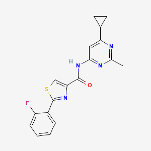 N-(6-cyclopropyl-2-methylpyrimidin-4-yl)-2-(2-fluorophenyl)-1,3-thiazole-4-carboxamide