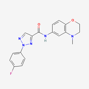 2-(4-fluorophenyl)-N-(4-methyl-2,3-dihydro-1,4-benzoxazin-6-yl)triazole-4-carboxamide